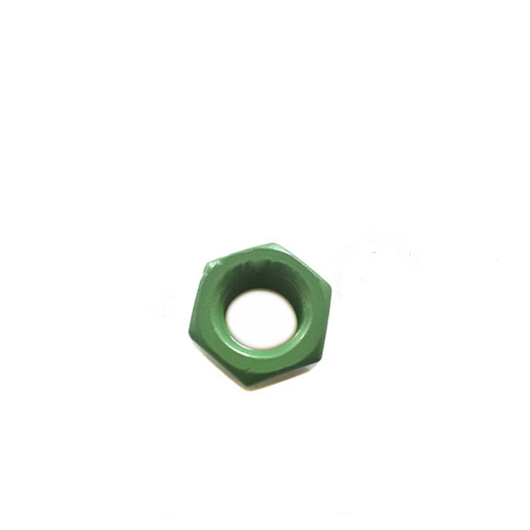 Тефлоново PTFE покритие Xylan 1070 Green DIN934 Шестостенна гайка от неръждаема стомана